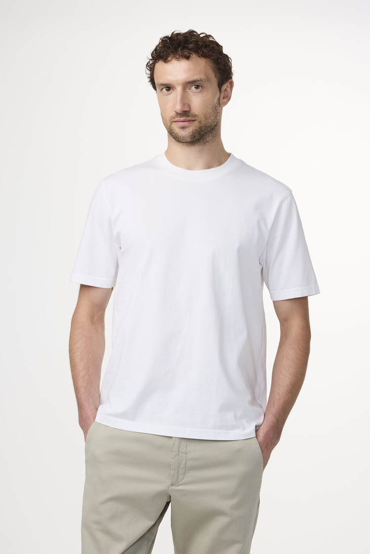 No Nationality 07 Adam 3209 Casual Pima T-shirt 'White'