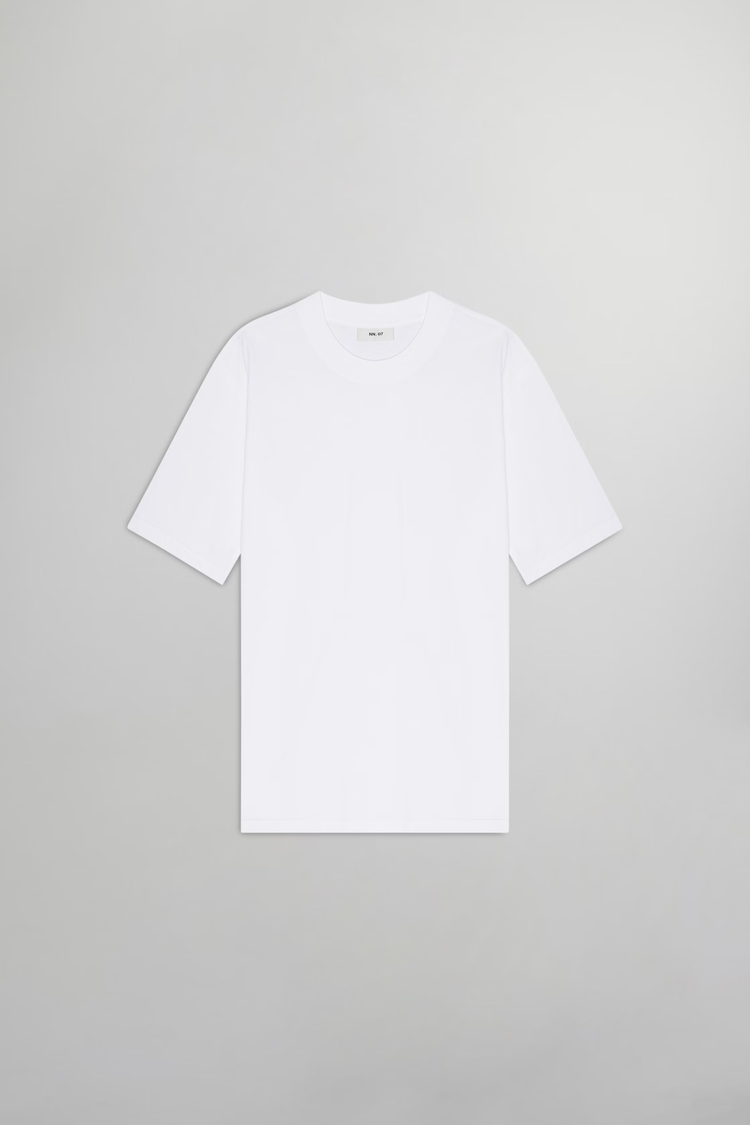 No Nationality 07 Adam 3209 Casual Pima T-shirt 'White'