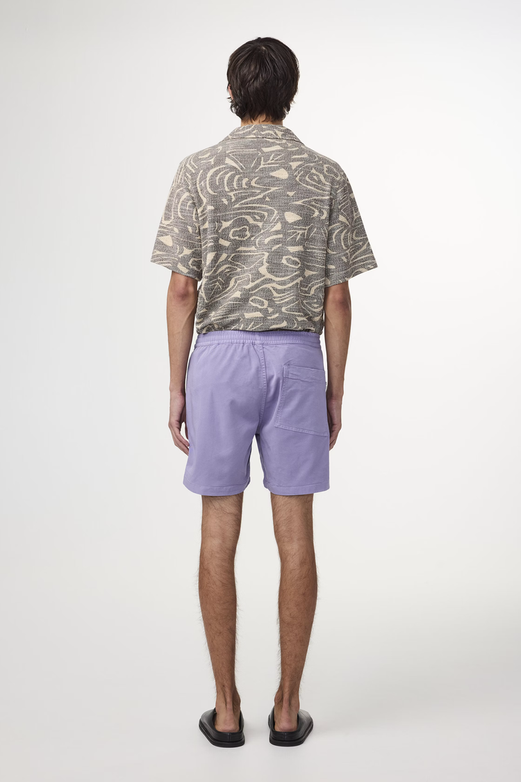 No Nationality 07 Gregor 1154 Lyocell Blend Shorts 'Violet'
