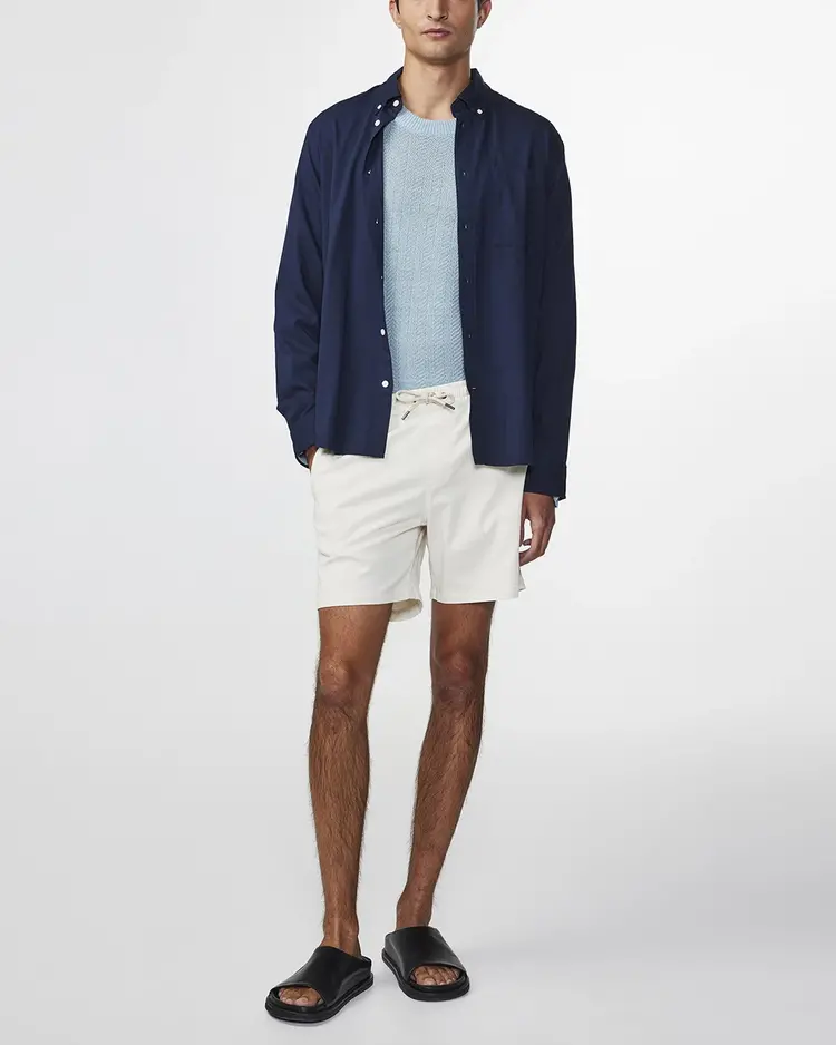 No Nationality 07 Gregor 1154 Lyocell Blend Shorts 'Vanilla'