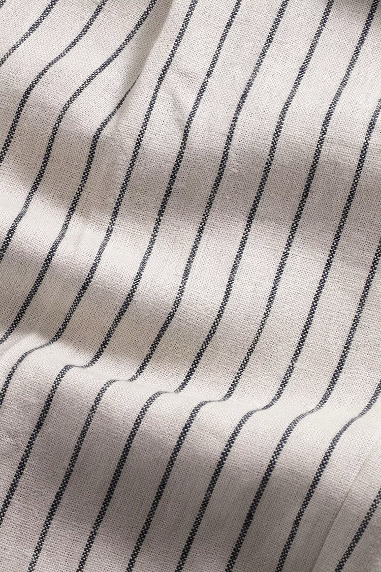 No Nationality 07 Kay Relaxed Fit Linen Trouser 'Oat Stripes'