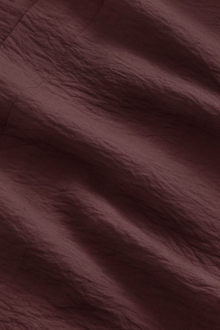 No Nationality 07 Hank Camp Collar Twill Shirt 'Coffee'