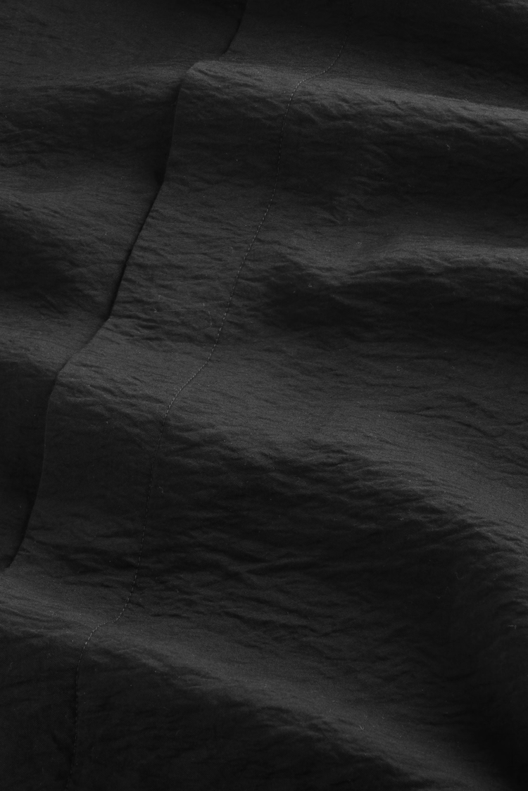 No Nationality 07 Hank Camp Collar Twill Shirt 'Black'