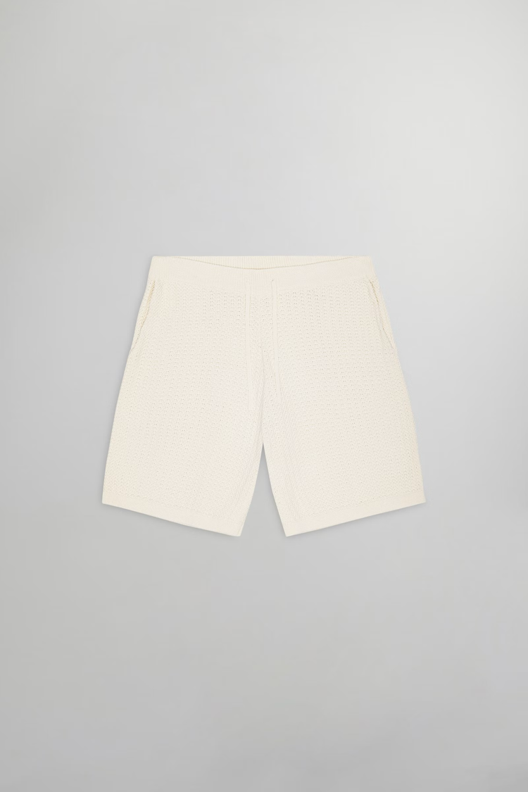 No Nationality 07 Marc 6686 Knitted Organic Cotton Shorts 'Ivory'