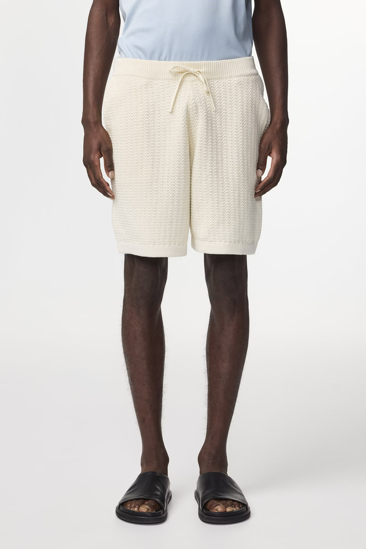 No Nationality 07 Marc 6686 Knitted Organic Cotton Shorts 'Ivory'