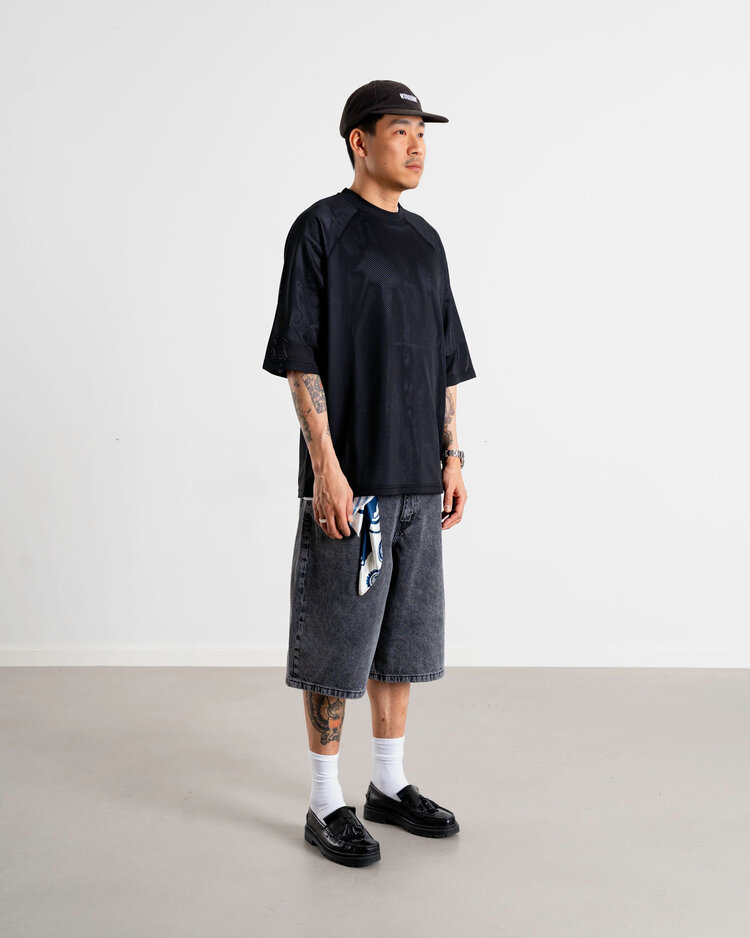 Woodbird Blake Mesh T-Shirt 'Black'