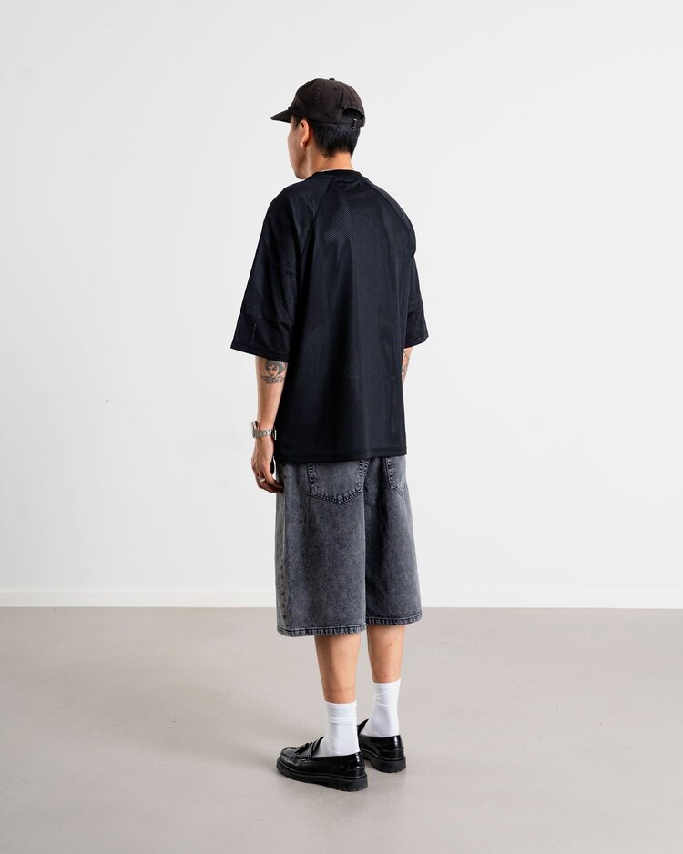 Woodbird Blake Mesh T-Shirt 'Black'