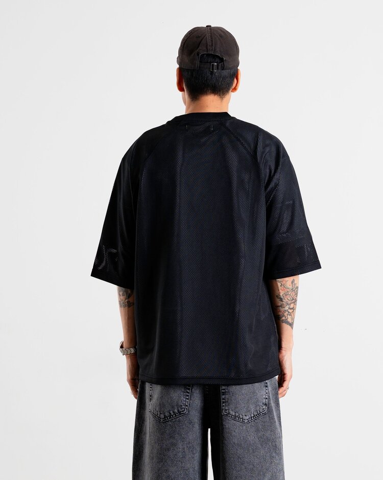 Woodbird Blake Mesh T-Shirt 'Black'