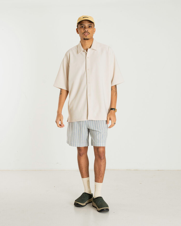 Woodbird Bommy Stripe Shorts 'Light Blue'