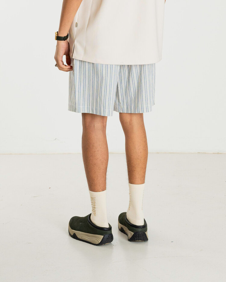 Woodbird Bommy Stripe Shorts 'Light Blue'
