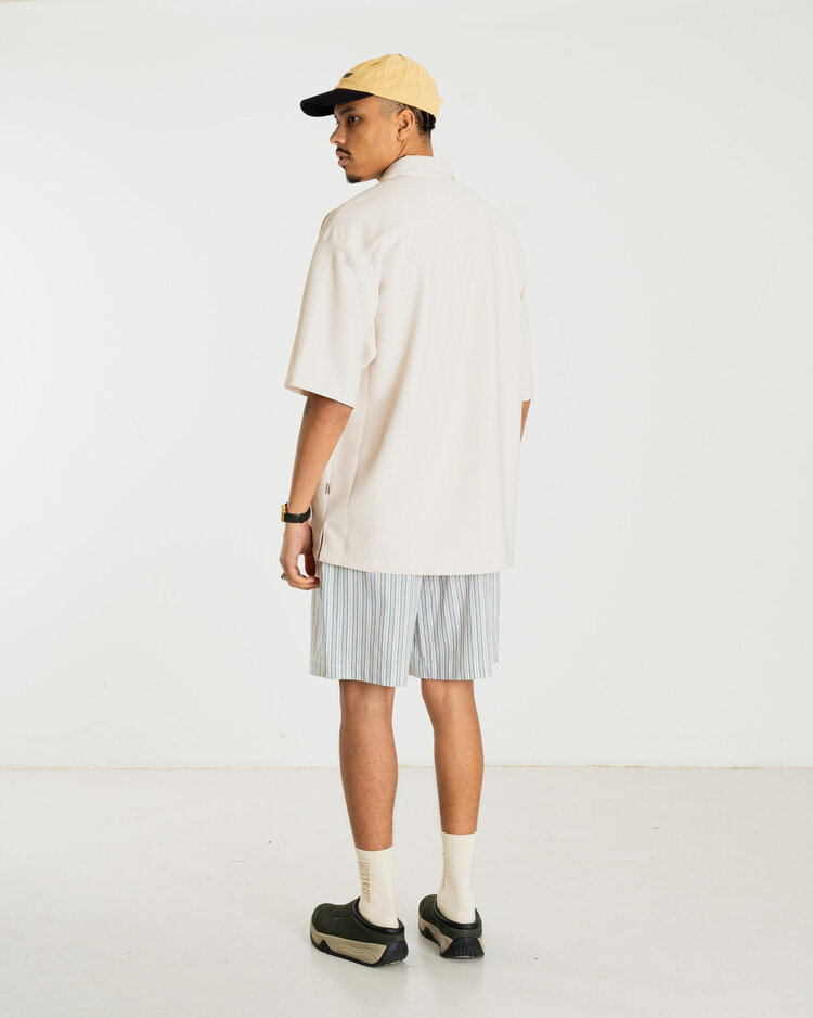 Woodbird Bommy Stripe Shorts 'Light Blue'