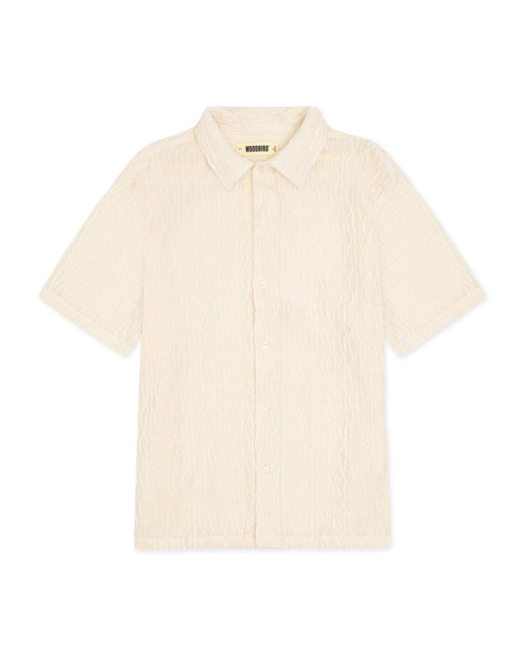 Woodbird Sunny Crooque Shirt 'Off White'
