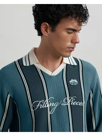 Filling Pieces Knit Football Jersey 'Dark Green'