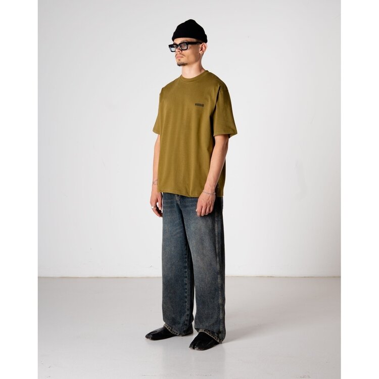 Woodbird Baine Balance T-shirt 'Dark Green'