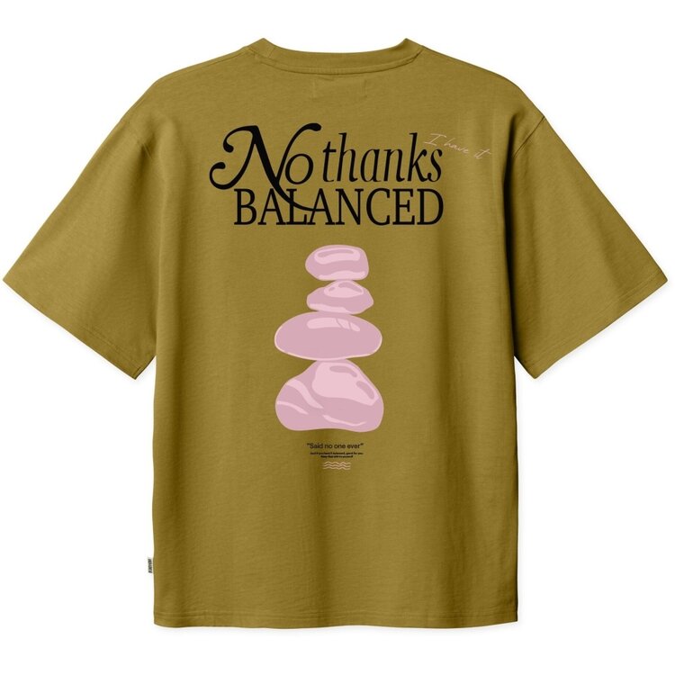 Woodbird Baine Balance T-shirt 'Dark Green'