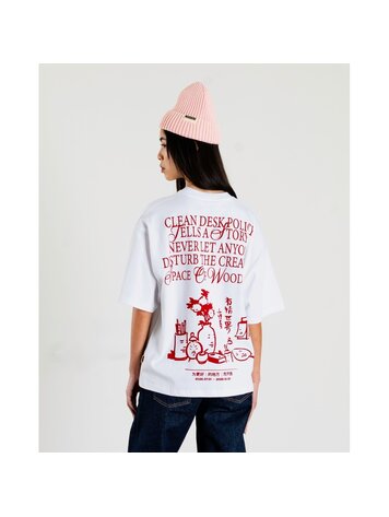 Woodbird Baine Space T-Shirt 'White'