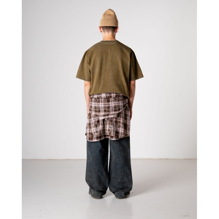 Woodbird Beam Dye T-Shirt 'Dark Brown'