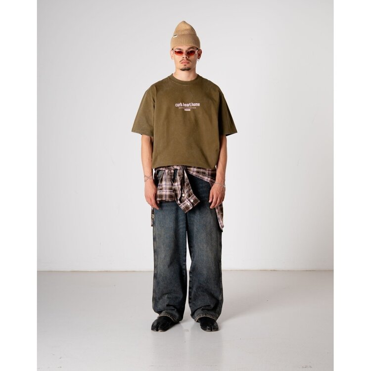 Woodbird Beam Dye T-Shirt 'Dark Brown'