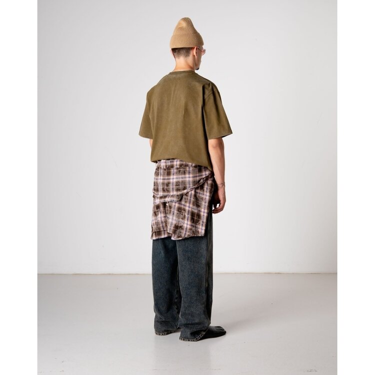 Woodbird Beam Dye T-Shirt 'Dark Brown'