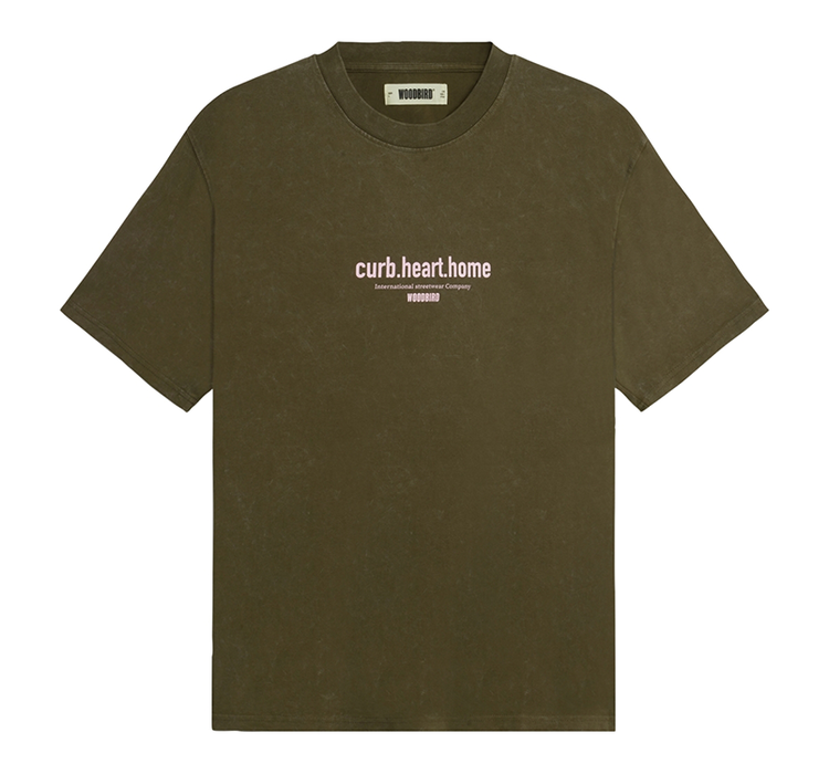 Woodbird Beam Dye T-Shirt 'Dark Brown'