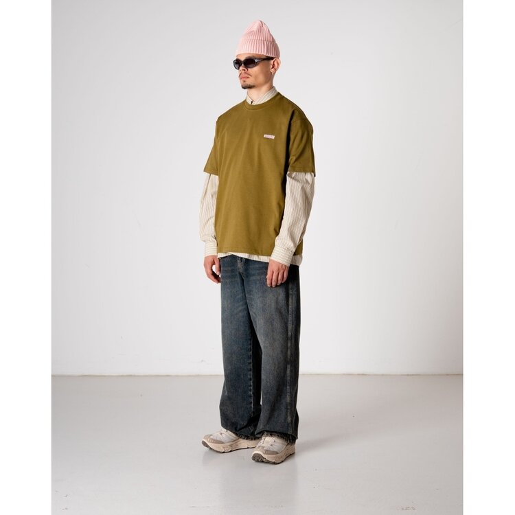 Woodbird Baine Space T-Shirt 'Dark Green'