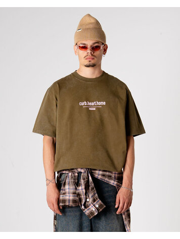 Woodbird Beam Dye T-Shirt 'Dark Brown'