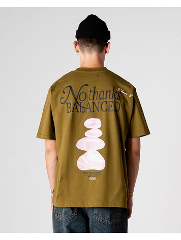 Woodbird Baine Balance T-shirt 'Dark Green'