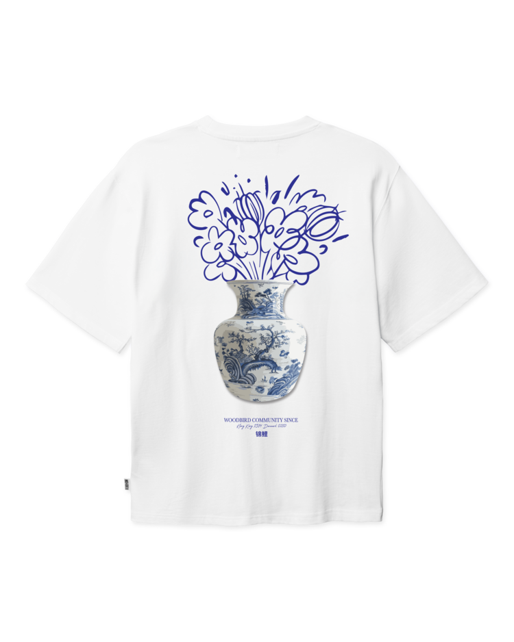 Woodbird Beam Ming T-shirt 'White'