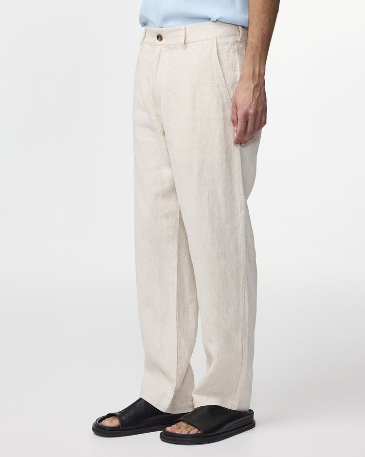 No Nationality 07 Aden 1454 Linen Chino 'Oat'