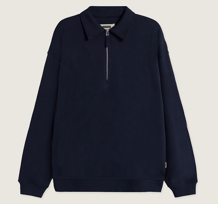 Woodbird Tom Zip Polo 'Navy'