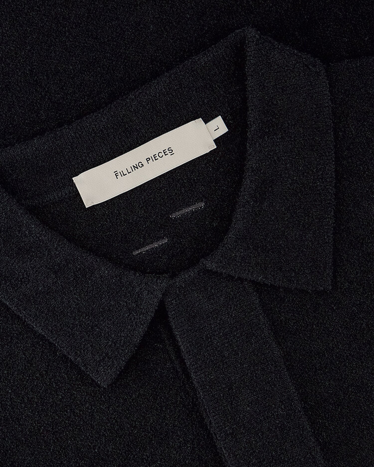 Filling Pieces Knit Shirt Boucle 'Black'