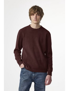 No Nationality 07 Danny 6429 Lightweight Sweater 'Wine Red'