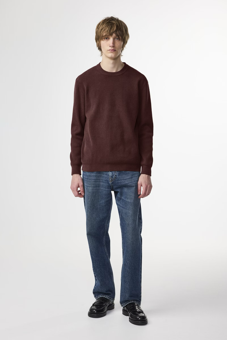 No Nationality 07 Danny 6429 Lightweight Sweater 'Wine Red'