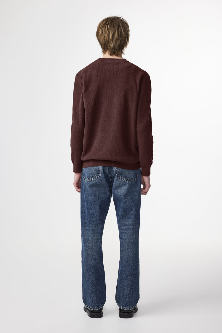 No Nationality 07 Danny 6429 Lightweight Sweater 'Wine Red'