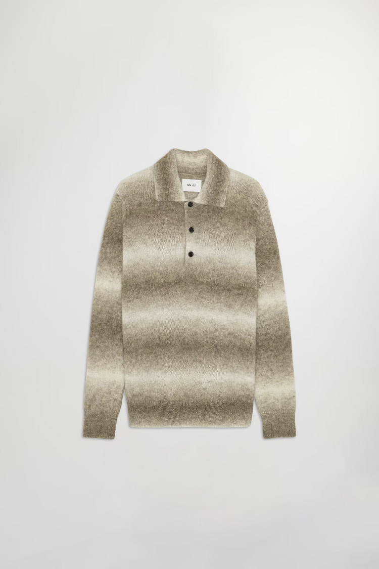 No Nationality 07 Alfie 6656 Knitted Polo 'Light Camel'