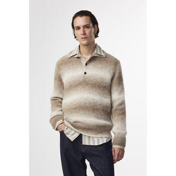No Nationality 07 Alfie 6656 Knitted Polo 'Light Camel'