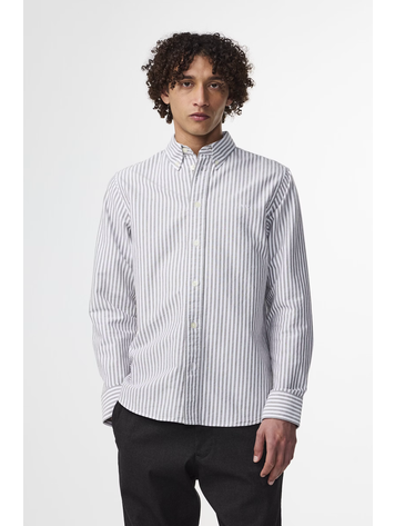 No Nationality 07 Colby BD 5910 Shirt 'Brown Stripe'