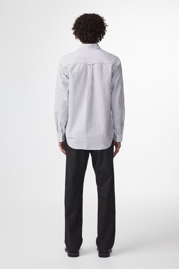 No Nationality 07 Colby BD 5910 Shirt 'Brown Stripe'