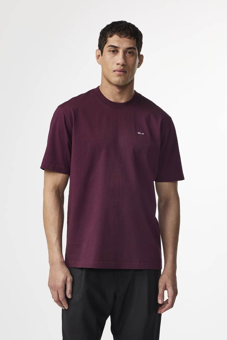 No Nationality 07 Adam EMB T-shirt 3209 'Wine Red'