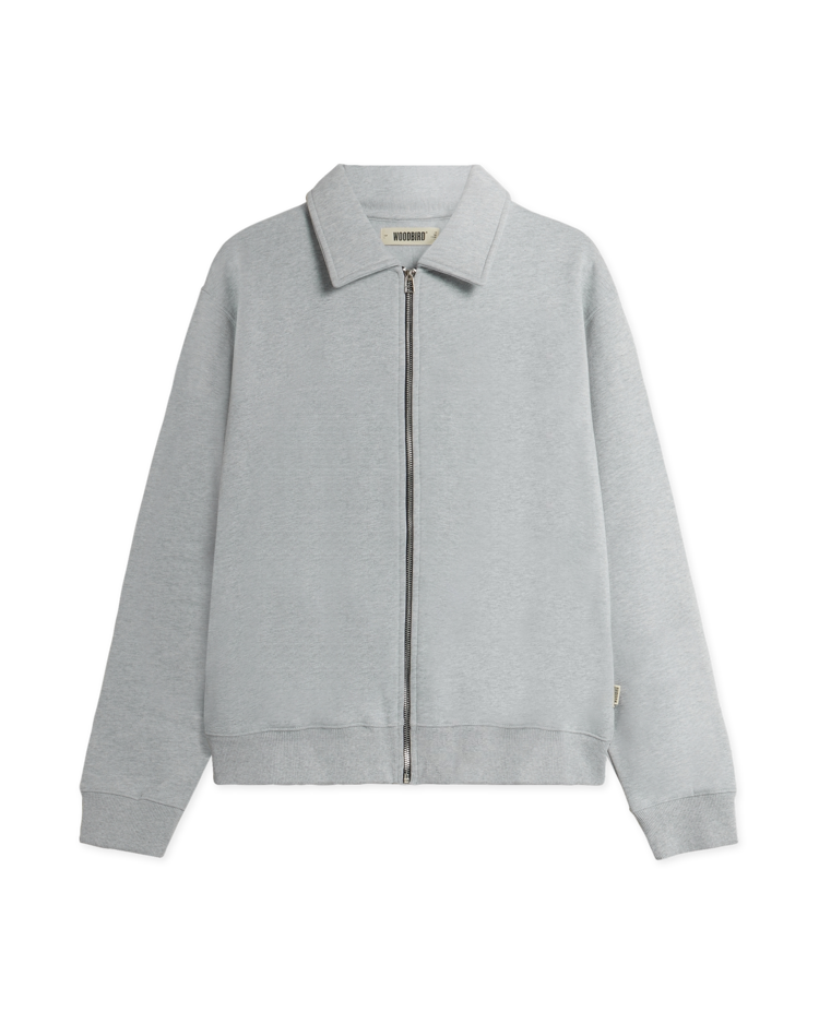 Woodbird Tom Full Zip Polo 'Snow Melange'