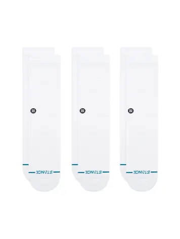 Stance Icon Crew Sock 3 Pack 'White'