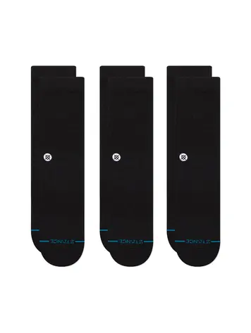 Stance Icon Crew Sock 3 Pack 'Black'