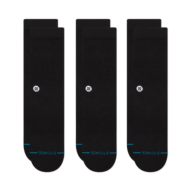 Stance Icon Crew Sock 3 Pack 'Black'