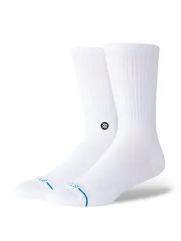 Stance Icon Crew Sock 'White Black'
