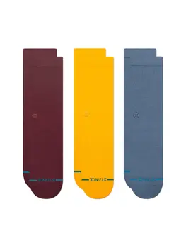 Stance Icon Crew Socks 3 Pack 'Wine'