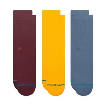 Stance Icon Crew Socks 3 Pack 'Wine'