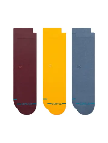 Stance Icon Crew Socks 3 Pack 'Wine'