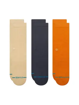 Stance Icon Crew Sock 3 pack 'Sand'