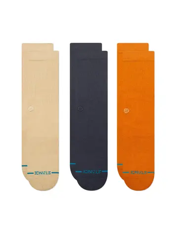 Stance Icon Crew Sock 3 pack 'Sand'
