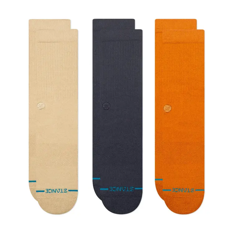 Stance Icon Crew Sock 3 pack 'Sand'